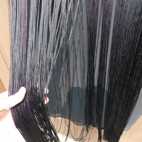 Rachel Roy M Black Mod Fringe Dress - Picture 3 of 5